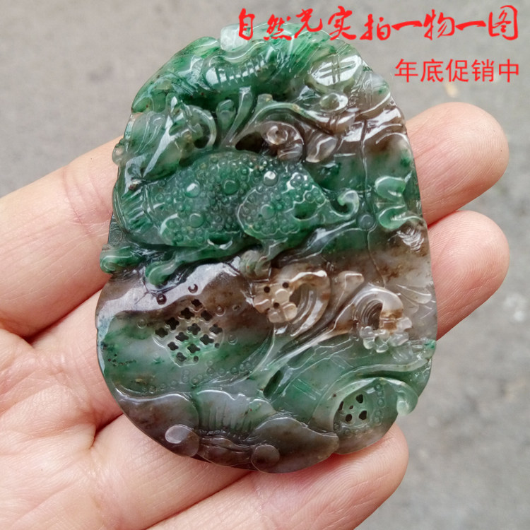 自产自销精品新款吊坠独山玉老坑天蓝麒麟精工南阳翠玉挂件