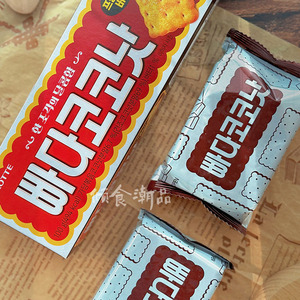 韩国进口食品LOTTE乐天黄油椰子味薄脆饼干小圆饼100g休闲零食