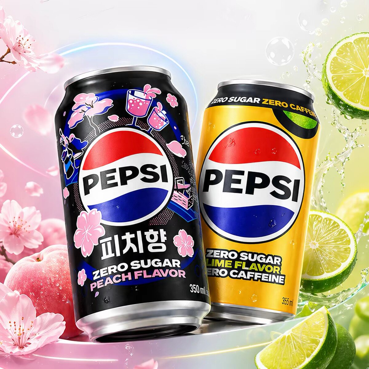 韩国进口无能量莫吉托风味碳酸饮料限定汽水无能量桃子限定包装