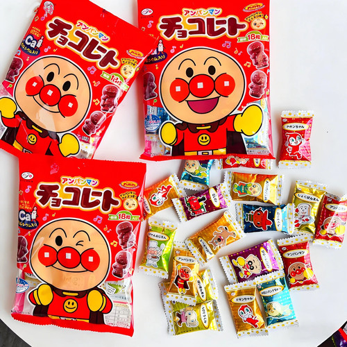 日本进口不二家面包超人牛奶巧克力糖含护齿成分69g（代可可脂）