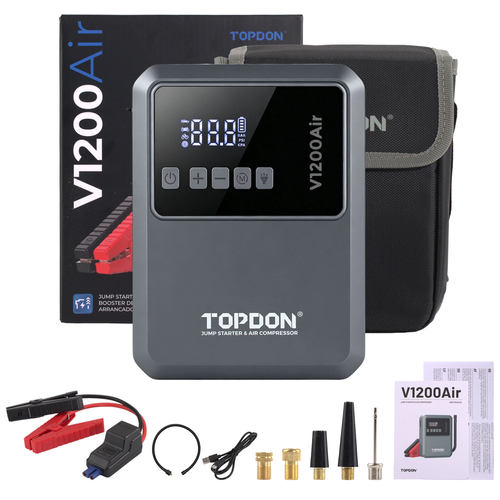 TOPDON V1200AIR 2-in-1 Peak Amp Jump Starter & Tire Inflator