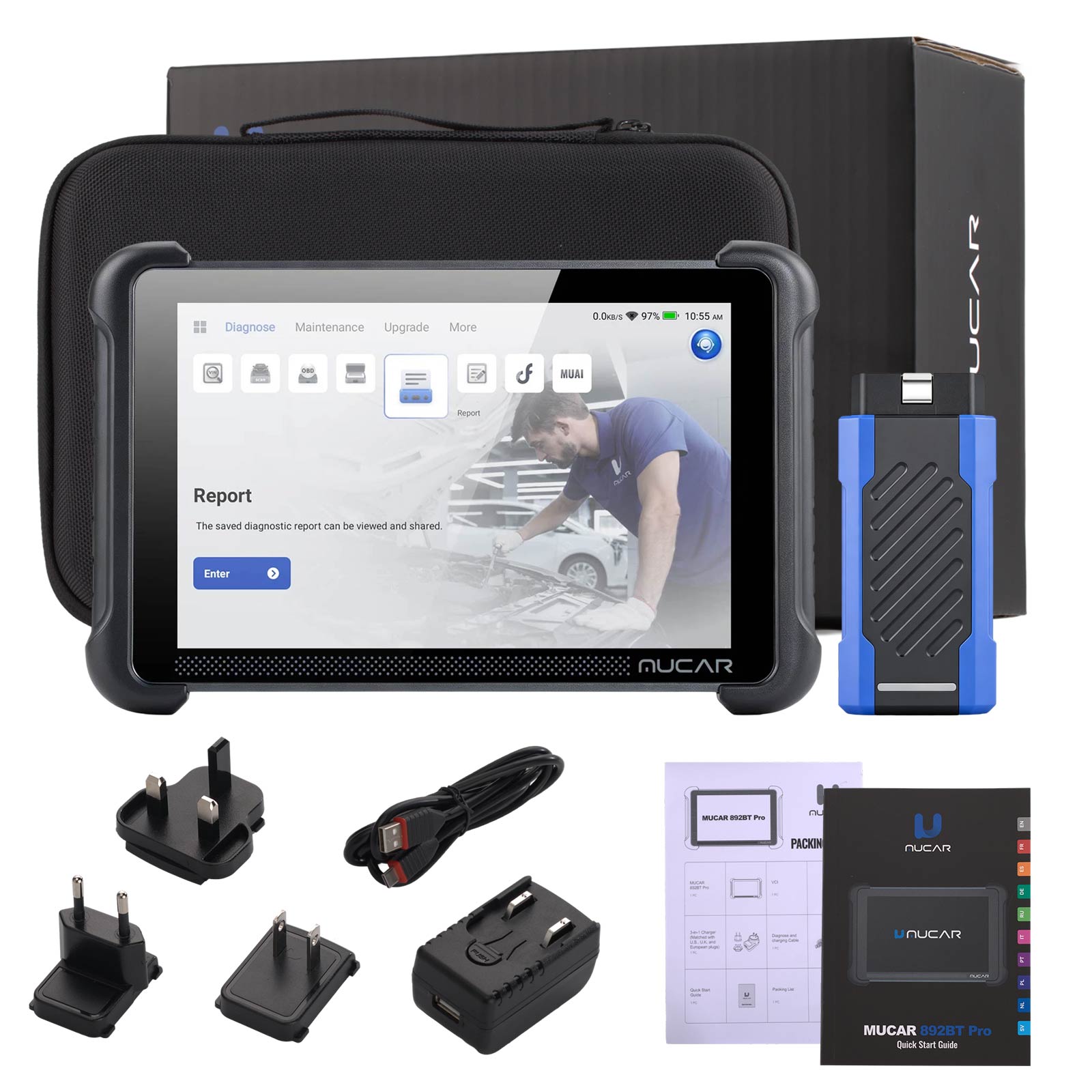 MUCAR 892BT PRO AI-Assisted Bluetooth Diagnostic Scanner