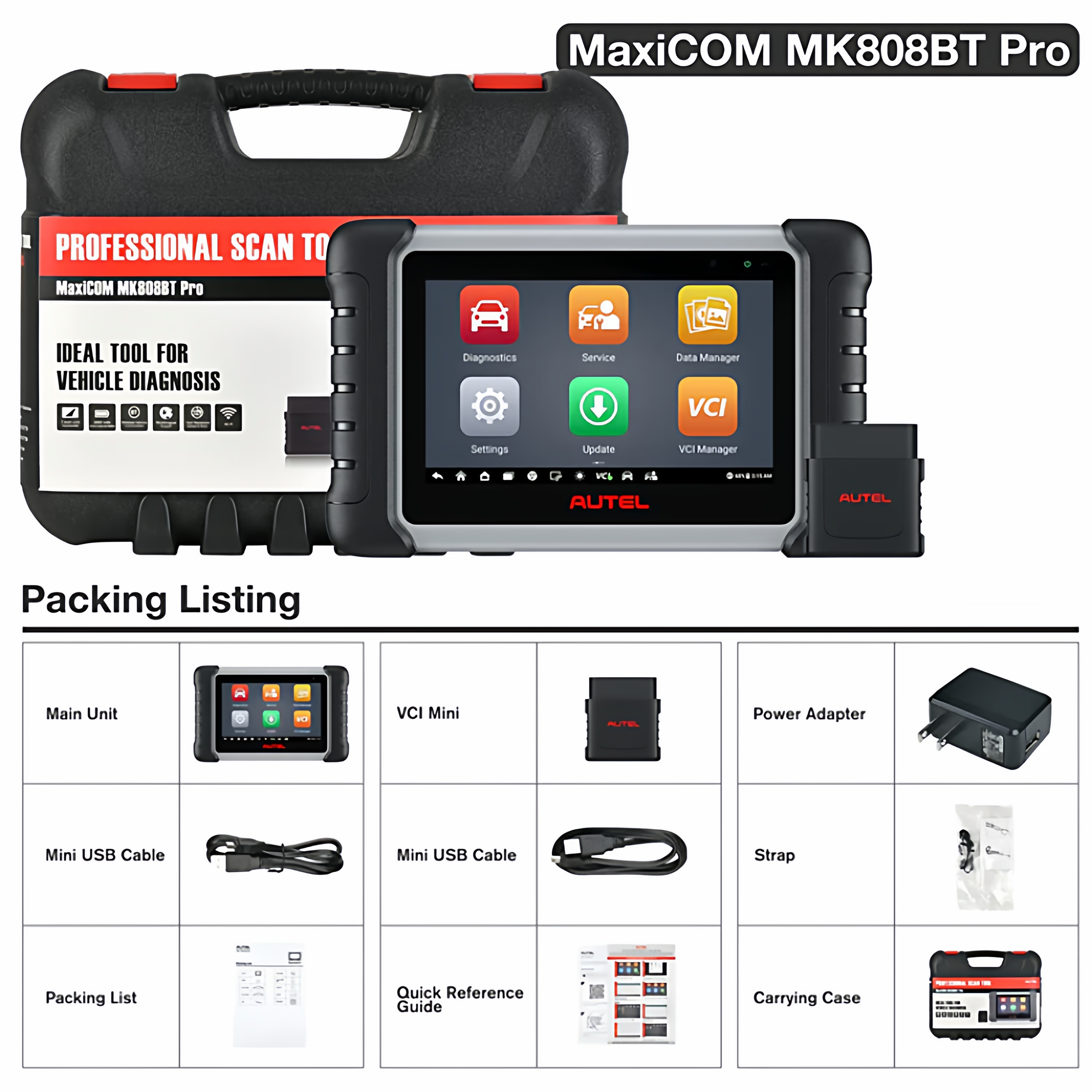 Autel MaxiCOM MK808BT PRO Diagnostic Scan Tool