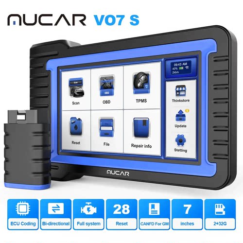 MUCAR VO7S Full System Car Diagnostic Tool Support CANFD