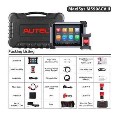 Autel Maxisys MS908CV II Heavy Duty Truck Scanner with J2534