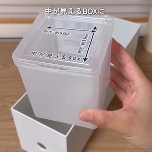 日本制和泉化成IZUMI可视盒厨房日用消耗品收纳盒透明盒轻松开盖