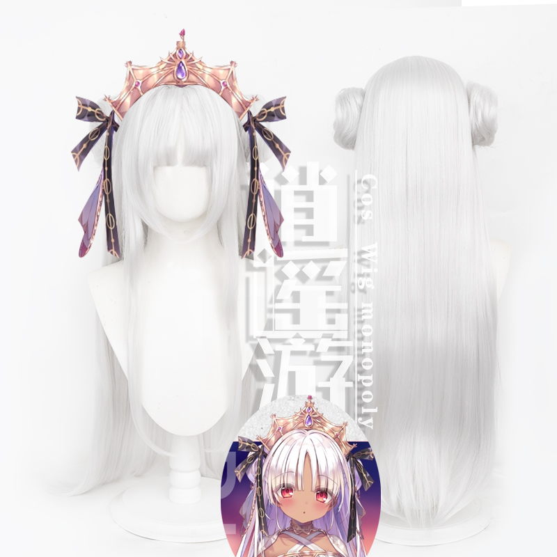 逍遥游 露莎cos假发死馆仿真人头皮顶虎口夹双发包cosplay假发
