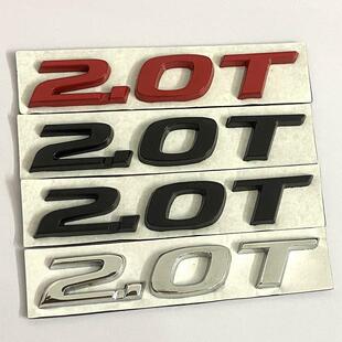 饰2.0T排量金属车标尾门后备箱加装 数字贴标 车门叶子板装 汽车改装