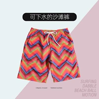 Có thể được tung vào quần đi biển quần short thể thao nam mùa hè và giải trí năm điểm quần lớn 衩 mùa hè thủy triều 5 điểm 7 bảy điểm lỏng lẻo - Quần bãi biển quần đi biển tập the	