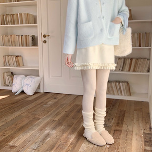 温柔软糯高腰下摆花边针织短裙甜美减龄A字半身裙女秋 Dear