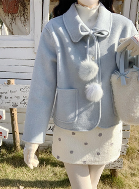 【Dear YN】年度重磅 韩系多色双面羊绒大衣女羊毛呢子外套小个子