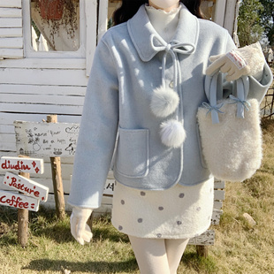 【Dear YN】年度重磅 韩系多色双面羊绒大衣女羊毛呢子外套小个子