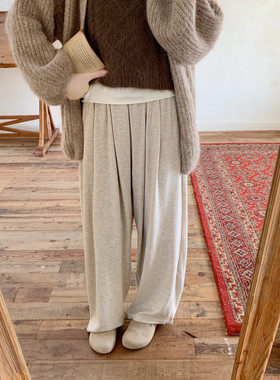 【Dear YN】垂感糯米裤 百搭显瘦宽松慵懒松弛感阔腿裤休闲裤女秋