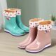 水鞋 夏水靴女防滑雨靴女防水鞋 女平低成人中筒雨鞋 女加绒短筒时尚