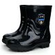 加厚工矿劳保牛筋底雨鞋 男女保暖耐中筒加绒雨靴防滑短筒水靴低帮