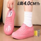 雨靴厨房厚底时尚 新款 女士防水胶鞋 耐磨增高雨鞋 保暖防滑 短筒水鞋