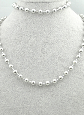 圆珠项链男潮圆球毛衣链2022新款女百搭长款锁骨链无吊坠