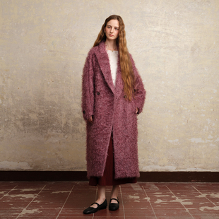 原创 高级感马海毛羊毛大衣女秋冬长款 ZHUYIYI 温柔风新款