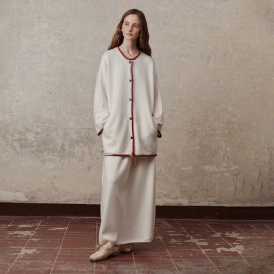 ZHUYIYI羊毛秋季毛衣女半裙套装