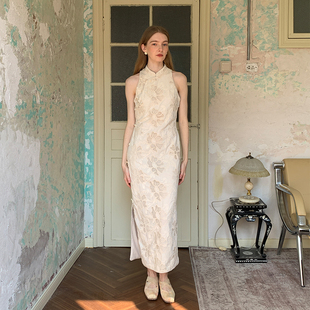 连衣裙女原创小众设计收腰显瘦 改良旗袍刺绣无袖 ZHUYIYI 新中式