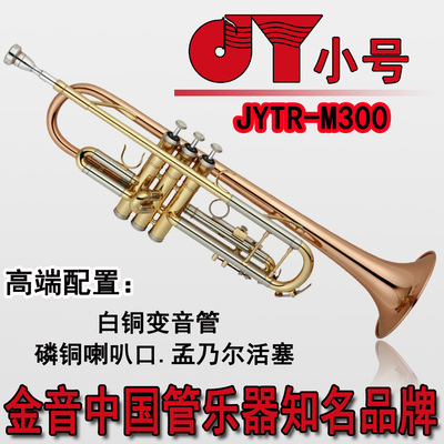 金音JYTR-M300 三色降b调 小号乐器 学生乐队磷铜喇叭口