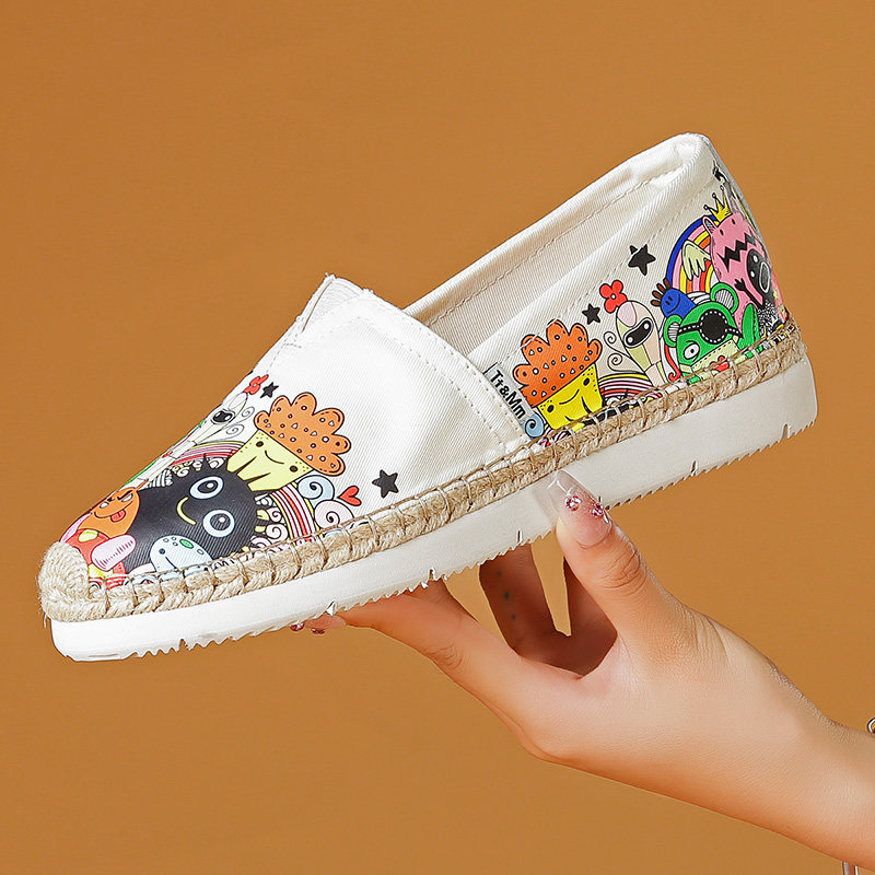 Tt&Mm/汤姆斯法式外穿一脚蹬草编亚麻帆布渔夫鞋女薄款轻便懒人鞋,女鞋,渔夫鞋,淘宝优惠券,粉丝福利购,淘宝优惠卷