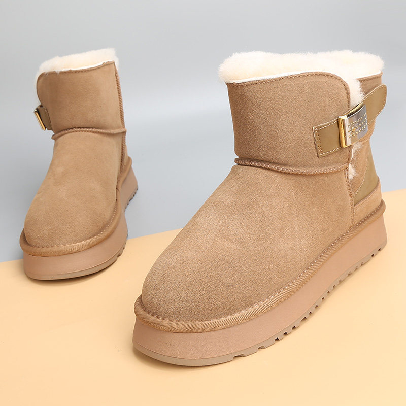 2025冬季雪地靴新款大码女鞋41一43时尚简约平底舒适百搭保暖短靴,女鞋,时尚雪地靴,淘宝优惠券,粉丝福利购,淘宝优惠卷