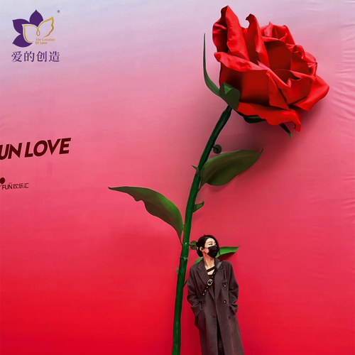 巨型玫瑰花仿真纸艺花情人节七夕