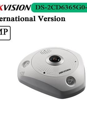 HIKVISION海康威视英文版 DS-2CD6365G0-IVS 6MP鱼眼摄像机彩色