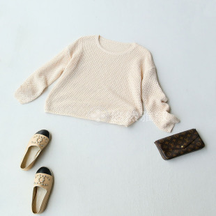 量少 衫 售完无补 慵懒惬意宽松网眼棉麻长袖 镂空网眼 原358现198