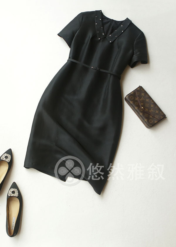 新中式盘扣蕾丝睡裙Strap Lace High Split Silk Dress