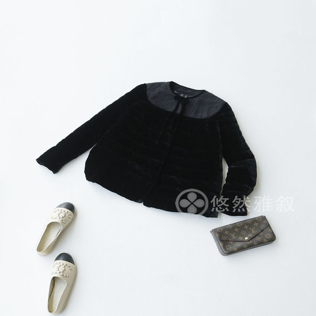 超牛日系 独原 精美刺绣藤花客供100%真丝丝绒蝴蝶结白鹅绒羽绒服,女装/女士精品,羽绒服,淘宝优惠券,粉丝福利购,淘宝优惠卷