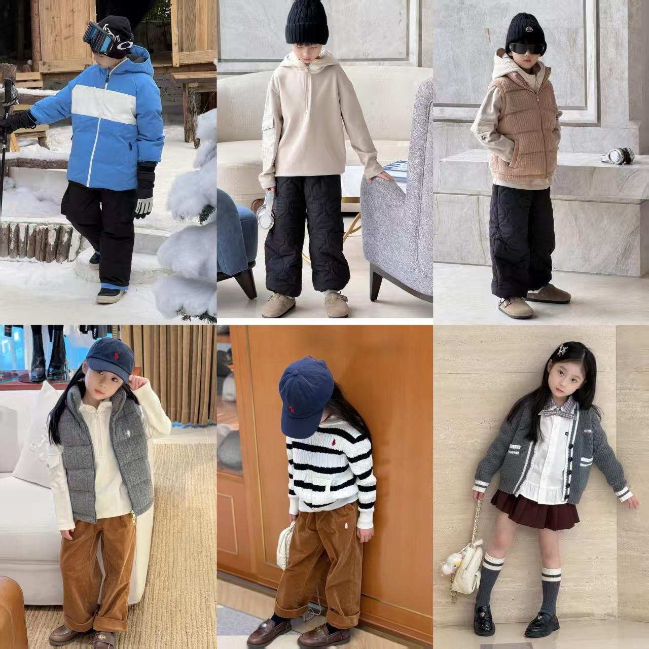 小七baby25冬新品滑雪羽绒棉服棉裤马甲衬衫毛衣裙子男女童宝QH01