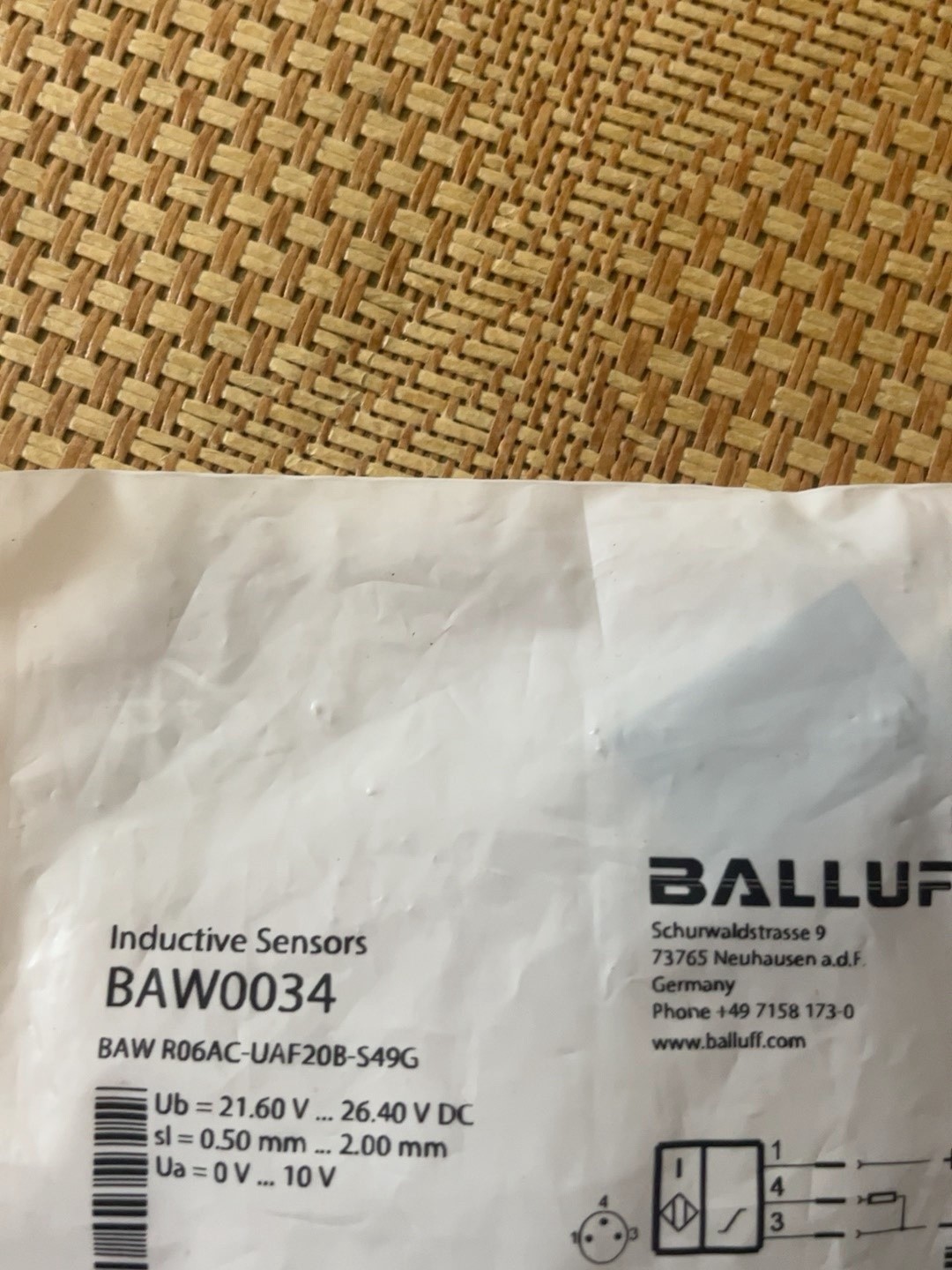 balluff巴鲁夫BAW0034 BAW R06AC-UAF20B-S49G议价