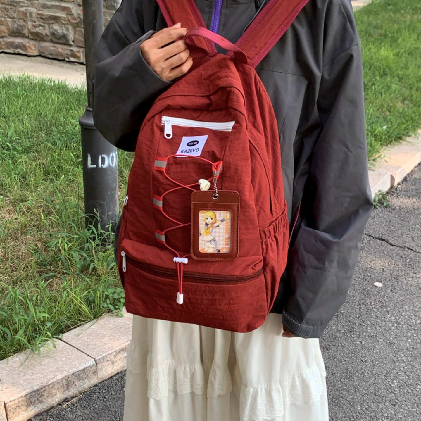 韩系ins高颜值双肩包女初中生高中生大容量书包户外徒步登山包男