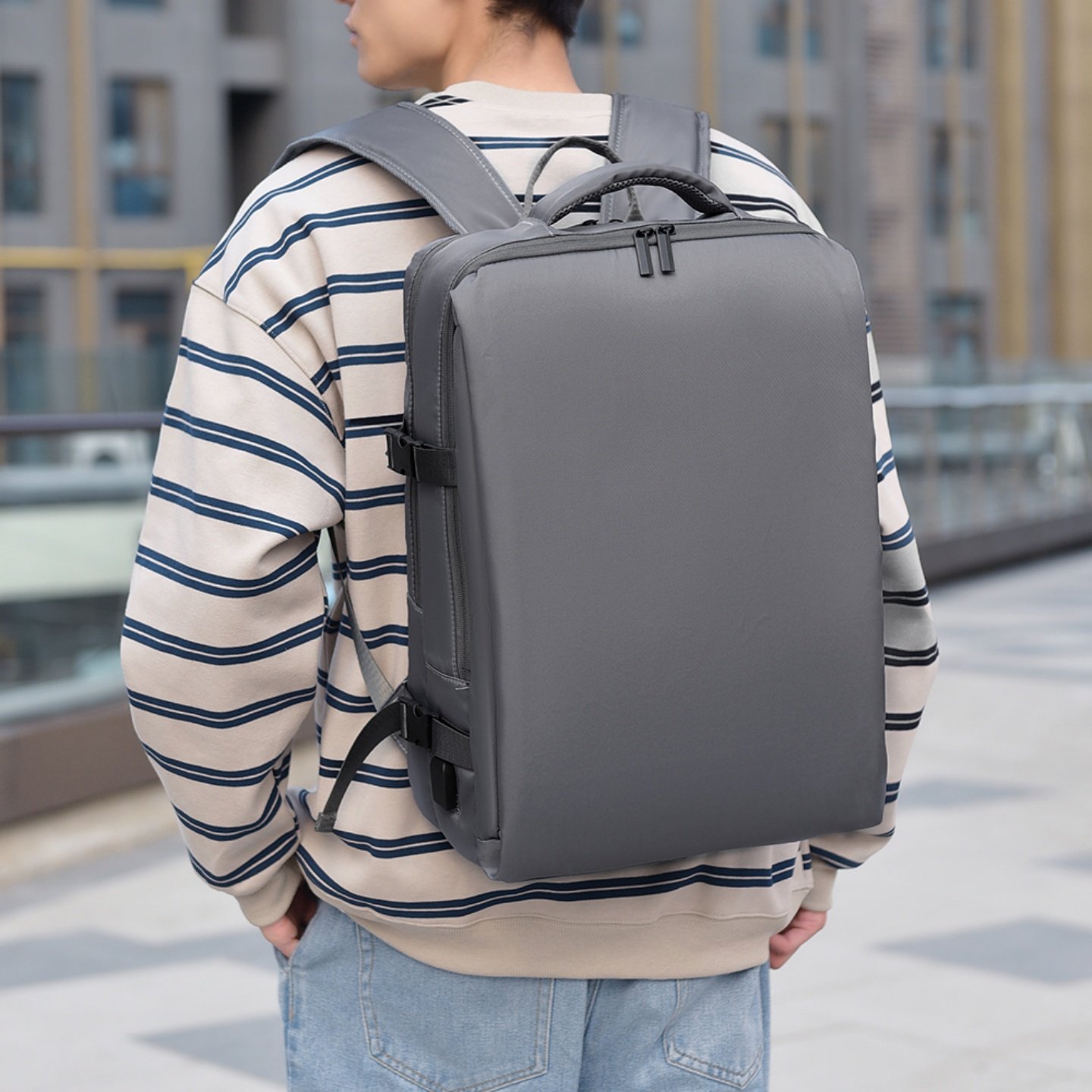 商务简约双肩包定制男大容量电脑包防水耐磨女出差旅行轻便高颜值,箱包皮具/热销女包/男包,双肩背包,淘宝优惠券,粉丝福利购,淘宝优惠卷