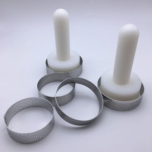法式洞洞冲孔不锈钢柠檬挞圈塔模塔皮压棒圆形慕斯蛋糕手推片压盖