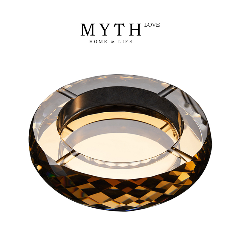 烟灰缸创意个性潮流水晶玻璃欧式大号家用客厅办公室KTV烟缸定制