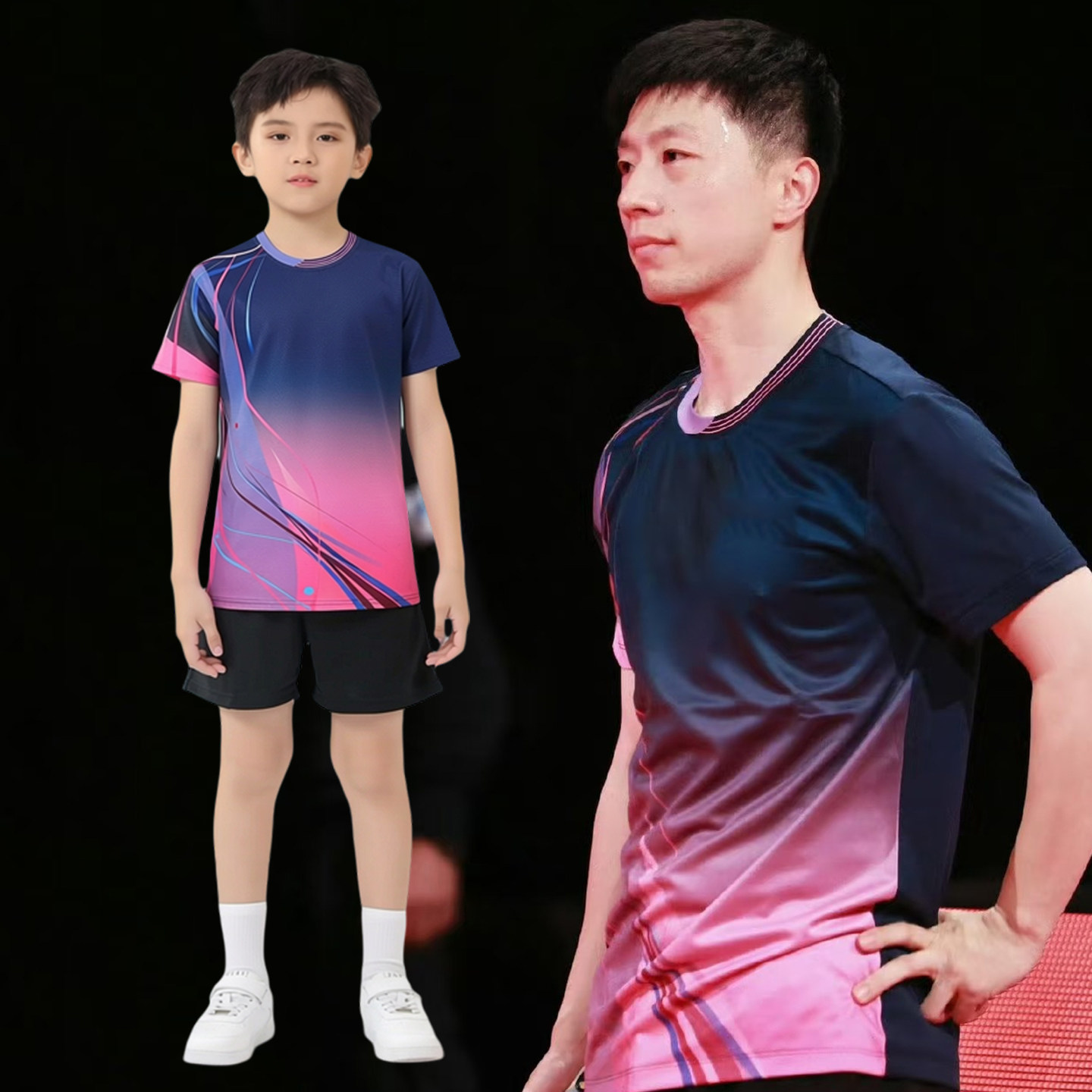 新款儿童乒乓球服套装男女童羽毛球服速干运动小学生训练比赛印字