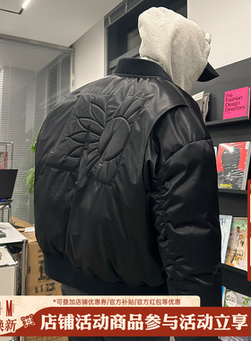 MEDM BLACK黑线超高充绒量 大Bomber凹凸填充羽绒服MA1飞行员夹克