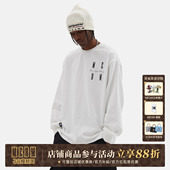 打底衫 t恤男女春秋季 MEDM国潮牌长袖 LOGO刺绣宽松 王鹤棣同款