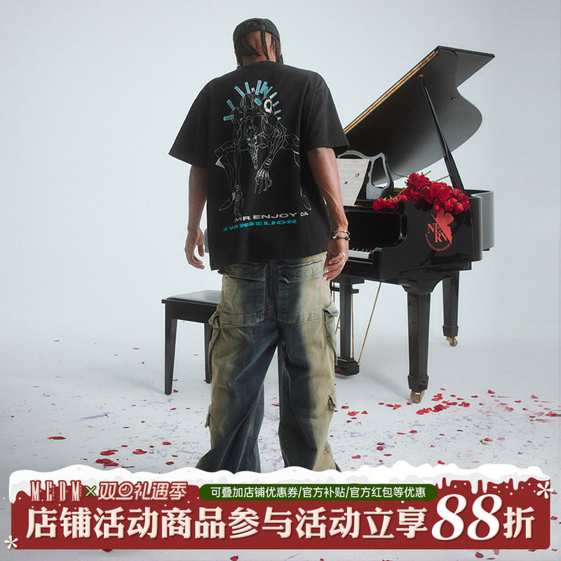 MEDMxEVA联名反光款兽化2号机T恤