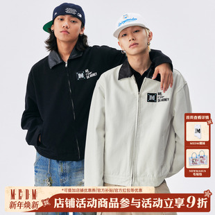 翻领夹克潮牌休闲长袖 绿松石底特律工装 情侣外套 新品 MEDM2025秋季