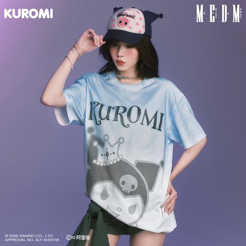 MEDM×三丽鸥酷洛米闪粉渐变T恤