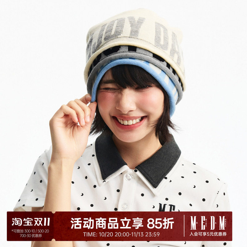 MEDM 百搭单品无帽檐保暖防寒针织冷帽美式休闲宽松舒适冬季帽子