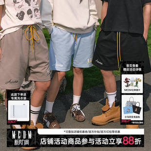 夏季 短裤 美式 复古五分裤 潮 MEDM25SS立体绣基础款 男直筒休闲裤 套装