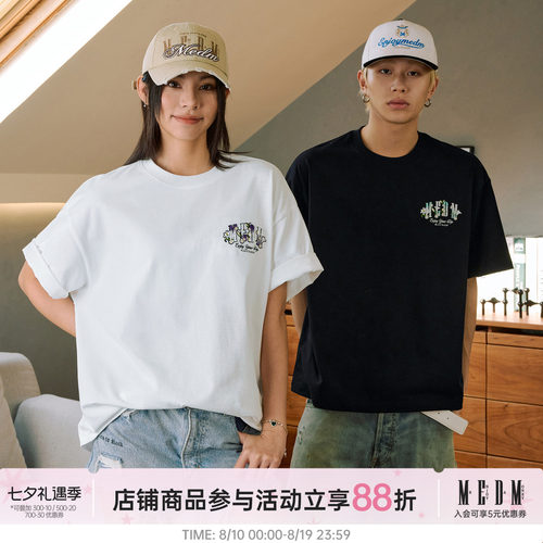MEDM25SS花卉牙刷绣T恤