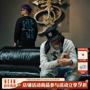 STK联名 ASEN同款 长袖 美式 T恤男春秋季 嘻哈套头上衣女 MEDM