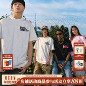 嘻哈上衣女夏季 MEDM25SS大M迷彩牙刷绣短袖 男潮牌休闲体恤美式 T恤