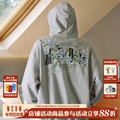 男女春秋季 MEDM 藤蔓花卉刺绣拉链帽衫 百搭连帽卫衣休闲宽松外套